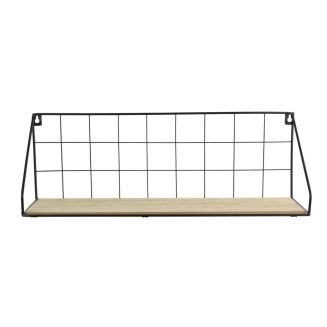 Étagère Murale Rectangulaire Bois Métal