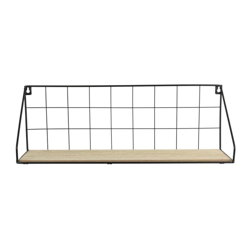 Étagère Murale Rectangulaire Bois Métal Étagère Murale Rectangulaire Bois Métal