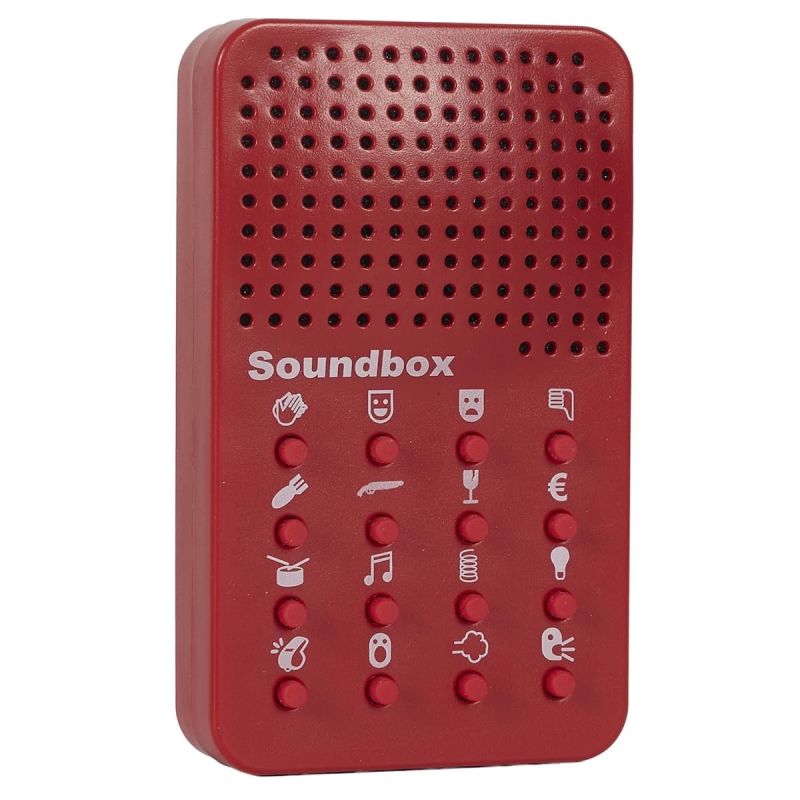 Boîte à bruits rouge en plastique avec 16 effets sonores intégrés Boîte à bruits rouge en plastique avec 16 effets sonores intégrés