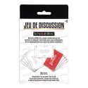 Jeu de 54 cartes à débat sur le thème "famille" en papier rouge et blanc