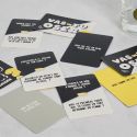 Jeu de 60 cartes action ou vérité ennoir et blanc