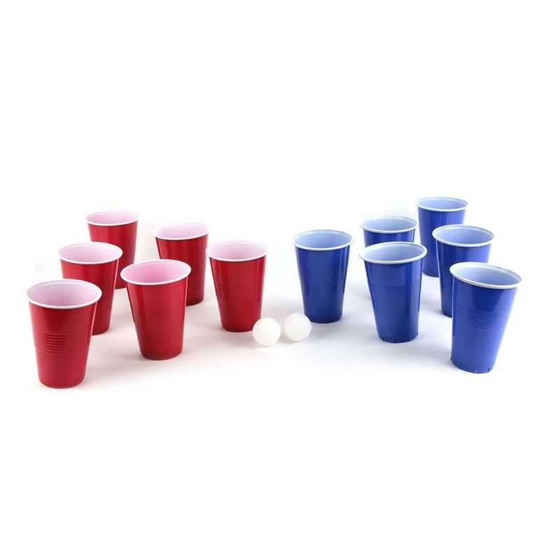 Jeu à boire Bière Pong de 12 verres réutilisables (bleus et rouges) + 2 balles Jeu à boire Bière Pong de 12 verres réutilisables (bleus et rouges) + 2 balles