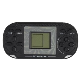 Console rétro mini arcade noire en plastique avec 23 jeux classiques intégrés