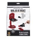 Jeu de mini basket en plastique rouge et noir avec 2 lanceurs