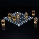 Jeu à boire tic tac toe en verre avec 9 verres shots (4 croix et 5 ronds)