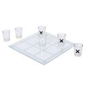 Jeu à boire tic tac toe en verre avec 9 verres shots (4 croix et 5 ronds)