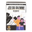 Jeu du dilemme avec 50 cartes noires et blanches pour des choix impossibles