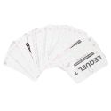Jeu du dilemme avec 50 cartes noires et blanches pour des choix impossibles