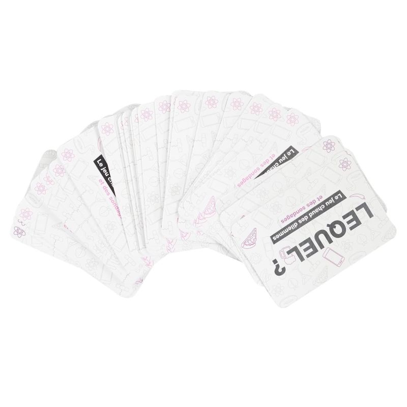 Jeu du dilemme avec 50 cartes noires et blanches pour des choix impossibles Jeu du dilemme avec 50 cartes noires et blanches pour des choix impossibles