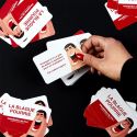 Jeu de blagues avec 50 cartes rouges et blanches pour des fous rires garantis