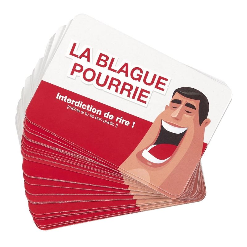 Jeu de blagues avec 50 cartes rouges et blanches pour des fous rires garantis Jeu de blagues avec 50 cartes rouges et blanches pour des fous rires garantis