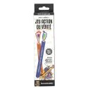 Jeu action ou vérité avec 40 bâtonnets en papier multicolore