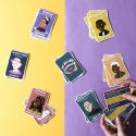 Jeu des 7 familles thème "Personnages de célébrités" multicolore + cartes questions incluses