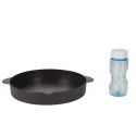 Pistolet à bulles Led rechargeables (32 trous) noir et blanc avec plateau et tube de savon (60 ml)