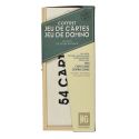 Coffret de jeu 2 en 1 avec domino en bois et jeu de 54 cartes en kraft
