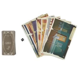Jeu escape game en papier "La Rose Noire" au style vintage