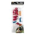 Pistolet lanceur en plastique avec 12 balles en mousse rouge