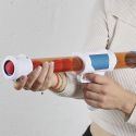 Pistolet lanceur en plastique avec 12 balles en mousse rouge