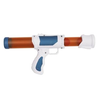 Pistolet lanceur en plastique avec 12 balles en mousse rouge
