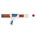 Pistolet lanceur en plastique avec 12 balles en mousse rouge