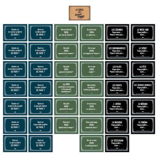 Jeu de quiz de 60 cartes sur le thème du meilleur papa