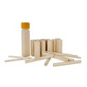 Jeu de Kubb en bois avec règle inclus