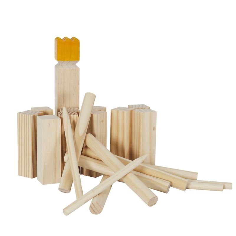 Jeu de Kubb en bois avec règle inclus