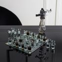 Jeu à boire d'échecs en verre avec son plateau et ses 32 verres shots