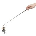Aimant télescopique extensible en inox argenté de 15,5 cm à 74 cm