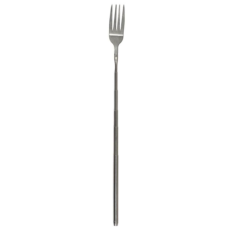 Fourchette télescopique extensible en inox argenté de 21 cm à 58 cm Fourchette télescopique extensible en inox argenté de 21 cm à 58 cm