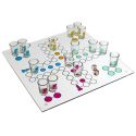 Jeu à boire petits chevaux en verre avec son plateau et ses 16 verres shots