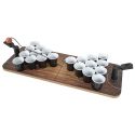 Jeu à boire bière pong version catapulte sur plateau avec 20 verres et 1 balle
