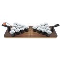 Jeu à boire bière pong version catapulte sur plateau avec 20 verres et 1 balle