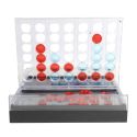 Jeu du 4 à la suite transparent avec pions rouges et bleus et éclairage LED