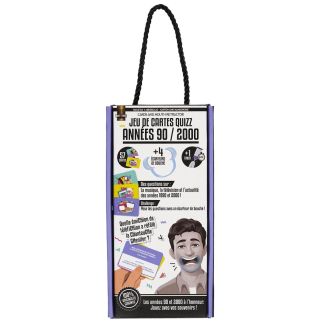 Jeu de 57 cartes quiz années 90/2000 avec 4 écarteurs de bouche et un timer