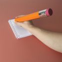 Crayon géant XXL de 36 cm avec gomme intégrée et capuchon transparent