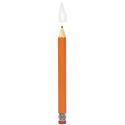 Crayon géant XXL de 36 cm avec gomme intégrée et capuchon transparent