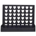 Jeu du 4 à la suite mini avec plateau noire et 42 jetons bleus en plastique
