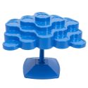 Jeu d’équilibre en plastique bleu avec 48 pièces multicolores et 1 dé inclus