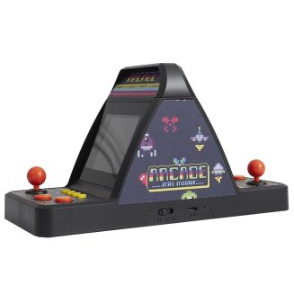 Mini borne d’arcade rétro duel 1vs1, noire avec 100 jeux classiques intégrés