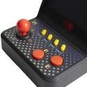 Mini borne d’arcade rétro duel 1vs1, noire avec 100 jeux classiques intégrés