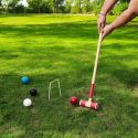 Jeu de croquet en bois pour 4 joueurs
