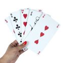 Jeu de 54 cartes géantes XXL étanches 10 x 18 cm
