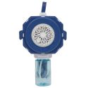 Pistolet à bulles à piles bleu et blanc avec plateau et tube de savon (75 ml)