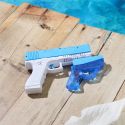 Pistolet 2 en 1 détachable à eau et bulles fonctionnant avec pile bleu et blanc