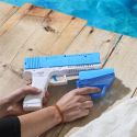 Pistolet 2 en 1 détachable à eau et bulles fonctionnant avec pile bleu et blanc