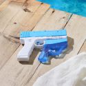 Pistolet 2 en 1 détachable à eau et bulles fonctionnant avec pile bleu et blanc