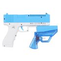 Pistolet 2 en 1 détachable à eau et bulles fonctionnant avec pile bleu et blanc