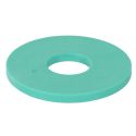 Jeu de la rondelle avec cible 3D et 4 disques colorés bleu et vert