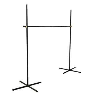 Jeu du limbo noir avec hauteur réglable sur 3 niveaux en polypropylène